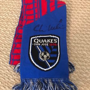 Autographed San Jose Earthquakes Soccer Scarf